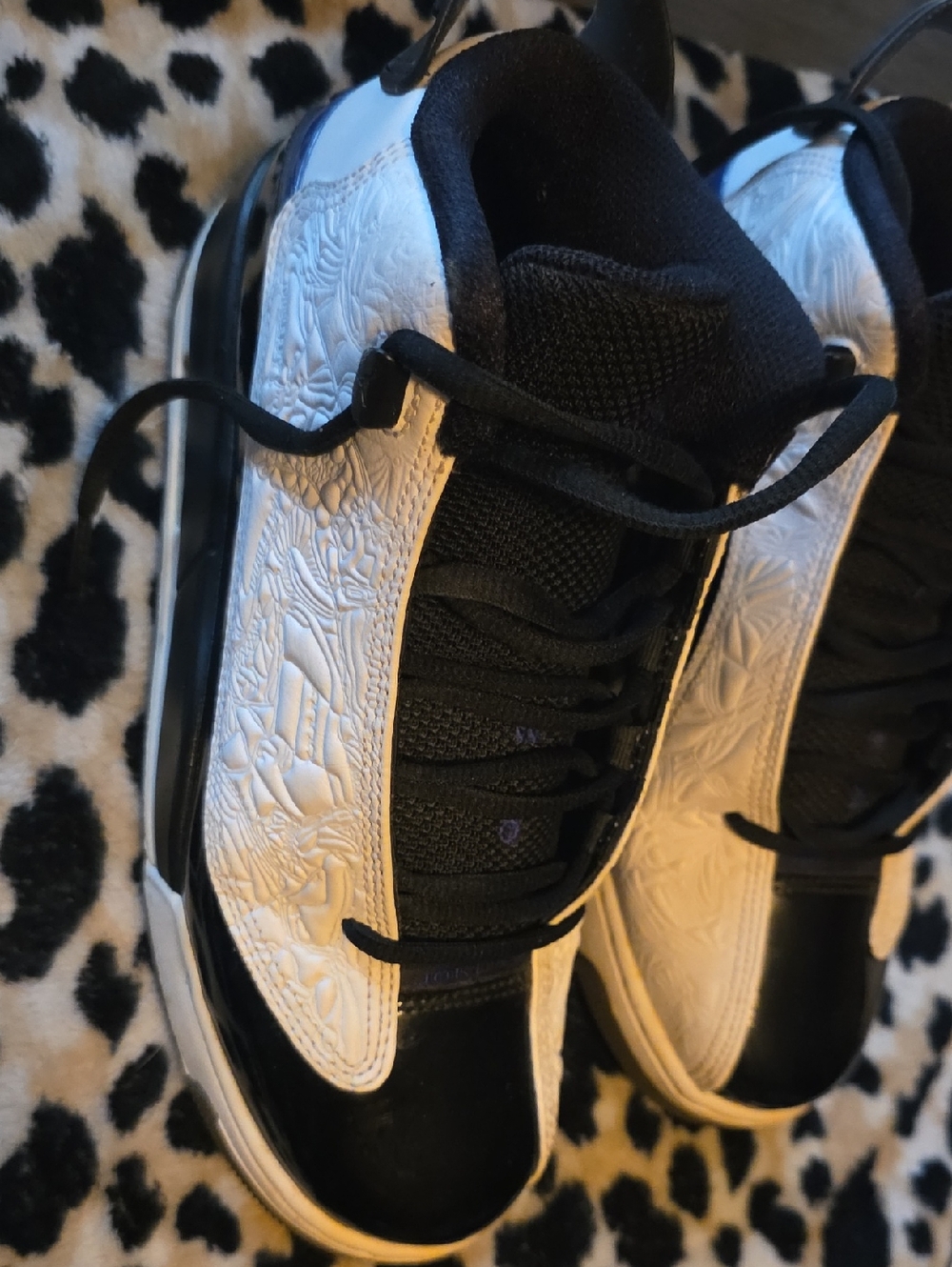 Men's Black and White Athletic Sneakers